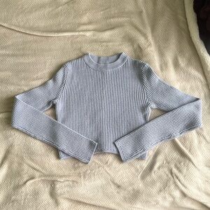 🪻Lilac Cropped Waffle Knit Sweater 🪻